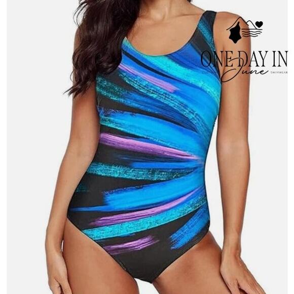 Aleumdr Cross Back One Piece Swimsuit Size L - Picture 1 of 6